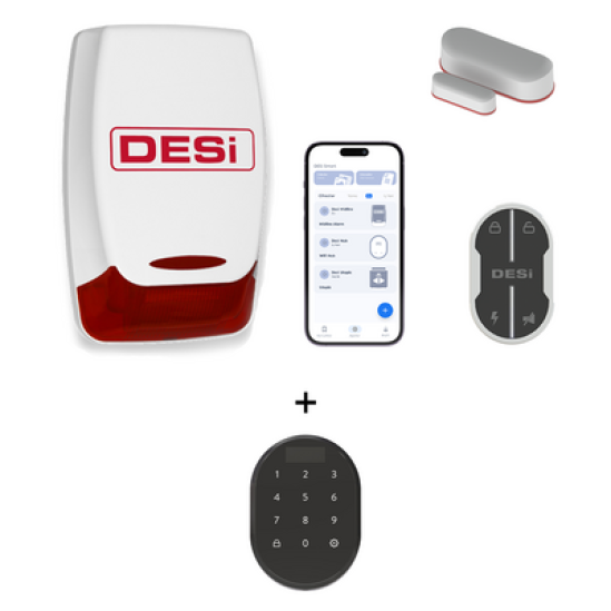 Desi Midline Smart Akıllı Alarm Sistemi + Keypad (Wifi-Bluetooth-Uygulama ile Kullanım) isimli ürünümüz